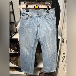 Light wash straight leg jeans